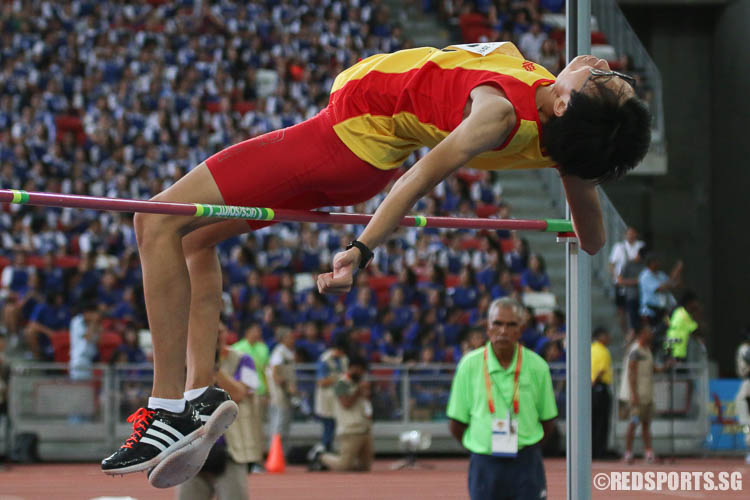 Thung You Xuan (HCI, #273) jumped 1.81m. (Photo © Chua Kai Yun/Red Sports)