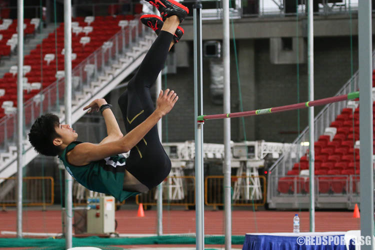 Bryan Wong (#155) of RI clinched silver with 1.99m. (Photo © Chua Kai Yun/Red Sports)