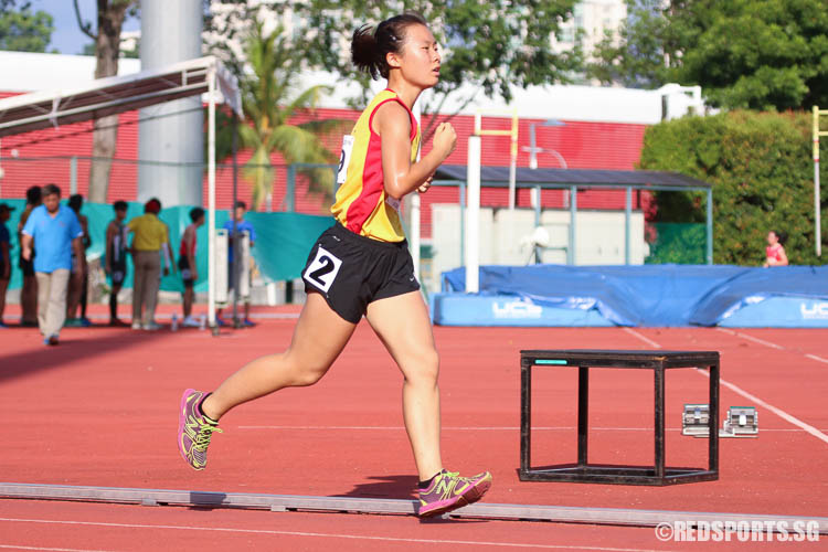 Shi Peng Yi (#209, HCI) finished 10th with a timing of 13:16.35. (Photo © Chua Kai Yun/Red Sports)