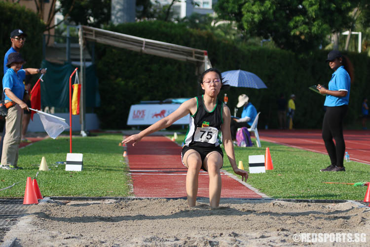 Gladys Chen (#75, RI) finished fifth with 10.09m. (Photo © Chua Kai Yun/Red Sports)