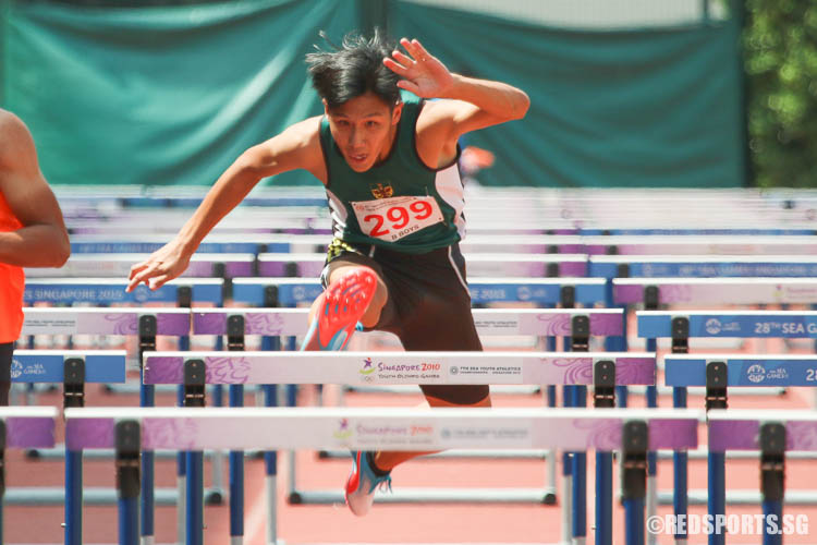 Issac Toh (#299, RI) came in fourth with a timing of 14.96. (Photo © Chua Kai Yun/Red Sports)
