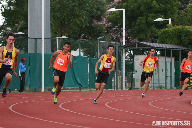Hoh Jun De (#469) of Victoria Sch clinched bronze with a timing of 23.09s. (Photo © Chua Kai Yun/Red Sports)