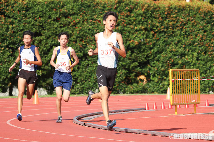 Ivan Song (#337) of SJI finished sixth with a timing of 10:12.92. (Photo © Chua Kai Yun/Red Sports)