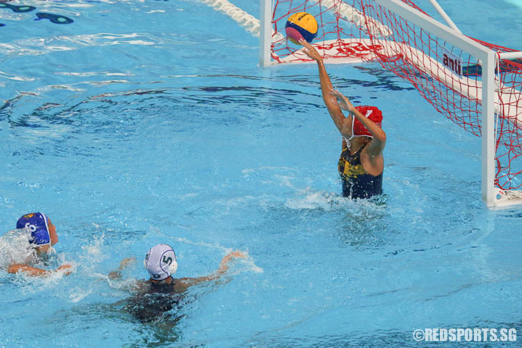 Nicole Tan (#5) of Hwa Chong Institution scores a goal for her team. (Photo © Chua Kai Yun/Red Sports)