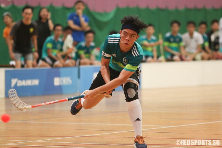 Joshua Ong (TJC #24) firing his second goal. (Photo © Chua Kai Yun/Red Sports)
