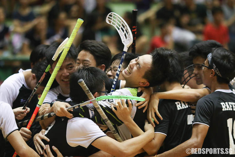 RI players celebrate their third championship victory.  (Photo © Chua Kai Yun/Red Sports)