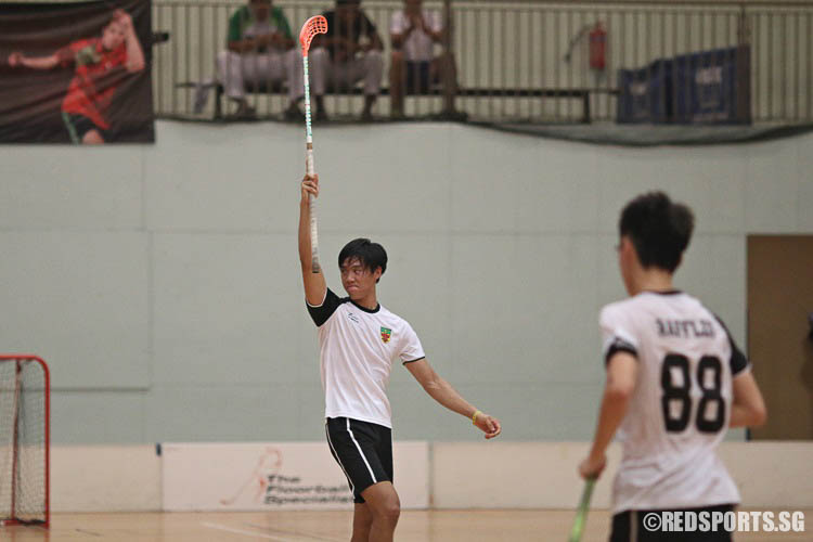 Foo Jun Wei (RI #17) celebrating his goal. (Photo © Ryan Lim/Red Sports)