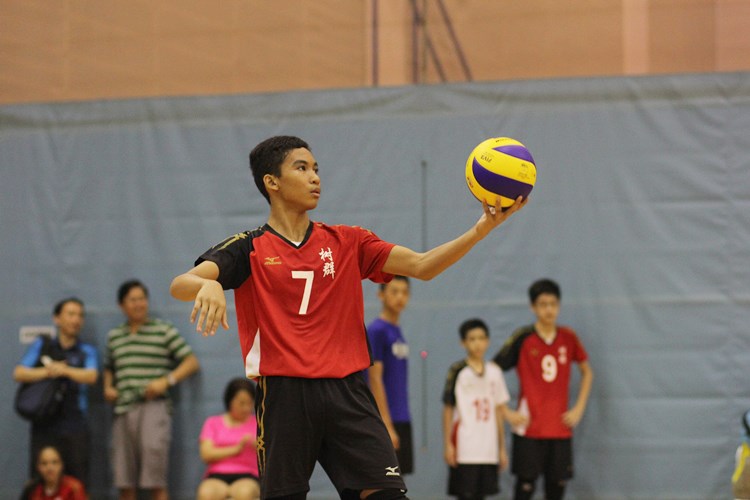 St. Hilda's Secondary Team A beat Shuqun Secondary in straight sets (25-18, 25-21) to finish unbeaten over eight games. (Photo 22 © Ryan Lim/Red Sports)
