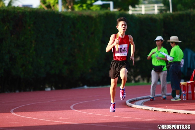 Singapore Sports School won the u-15 sprint medley in 2:16.45. Raffles Institution were second in 2:38.68 while Unity were third in 2:45.85. (Photo © Les Tan/Red Sports)