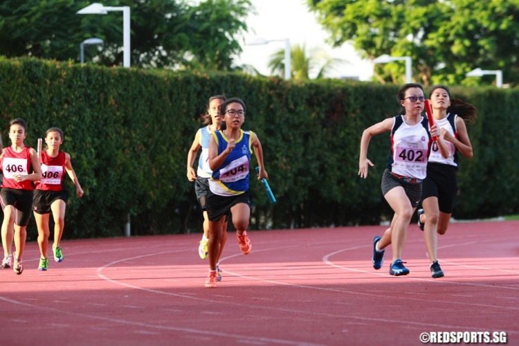 CHIJ(TP) won the U-19 sprint medley in 2:44.25. Dunman High were second in 2:44.59  while Unity were third in 2:51.95. (Photo © Les Tan/Red Sports)