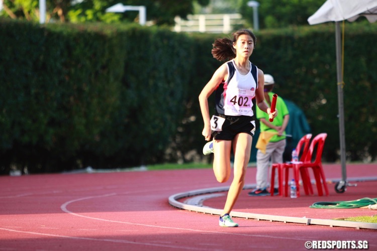 CHIJ(TP) won the U-19 sprint medley in 2:44.25. Dunman High were second in 2:44.59  while Unity were third in 2:51.95. (Photo © Les Tan/Red Sports)