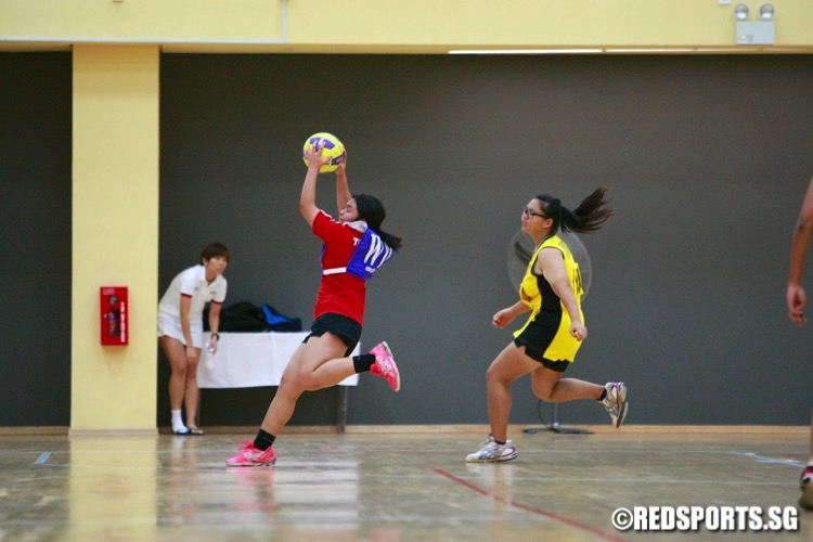 ITE (red) beat SP 46-34 for their first win in the POL-ITE Netball Championship. (Photo © Les Tan/Red Sports)