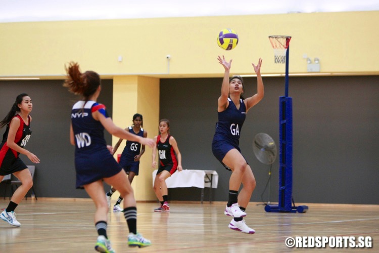 TP (red/black) defeated NYP 67-21 to remain undefeated in the POL-ITE Netball Championship. (Photo © Les Tan/Red Sports)