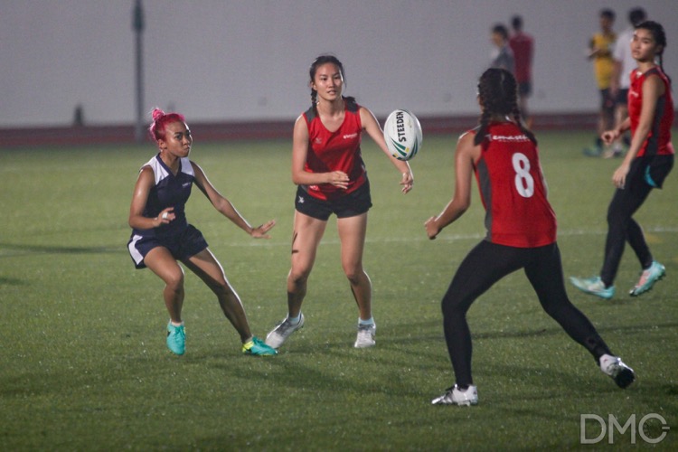 Nanyang Poly (dark blue) edged out Temasek Poly (red) 3-2 in the gold-medal game to win the championship. (Photo by Temasek Poly Digital Media Crew)