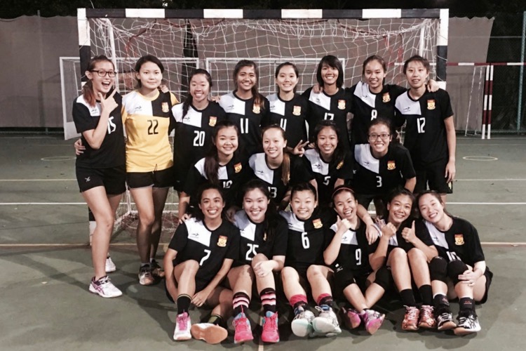 Singapore Poly (pic) successfully defended their POL-ITE Handball Championship title. (Photo © Lim De Jun/Red Sports)