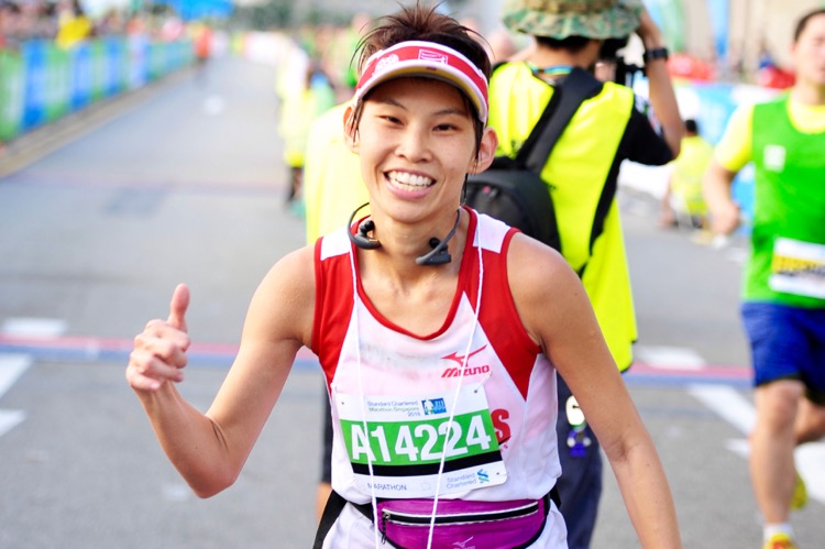 Jasmine Goh was the fastest Singaporean woman at the Singapore Marathon. (Photo courtesy of Stanchart Marathon Singapore)