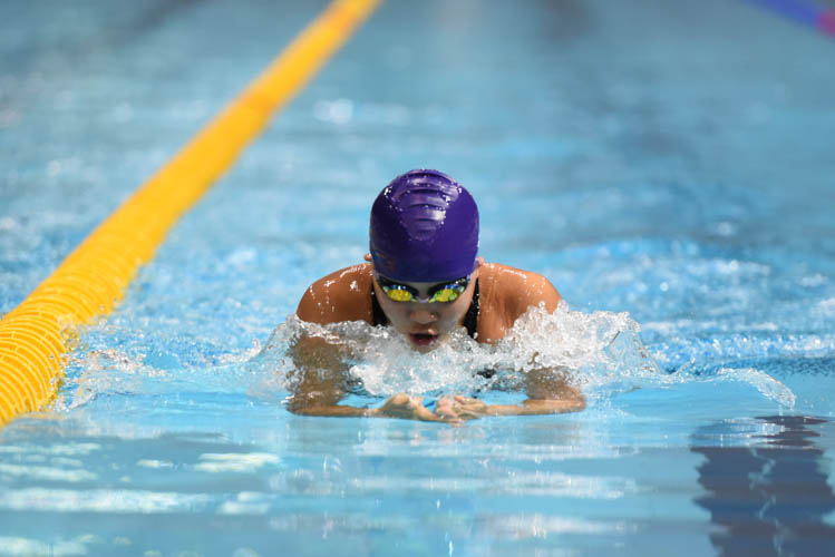Charity Lien finished fourth in the women's 200m breaststroke final with a time of 2:38.62 on the first day of the 13th Singapore National Swimming Championship. (Photo © Stefanus Ian/Red Sports)