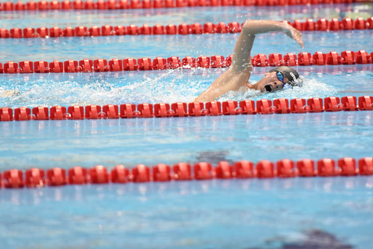 Glen Lim finished second in the men's 800m freestyle final on the first day of the 13th Singapore National Swimming Championship. (Photo © Stefanus Ian/Red Sports)