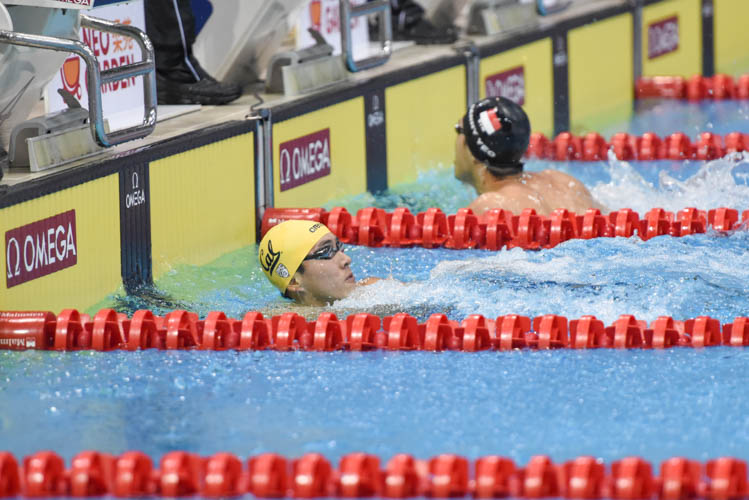 Quah Zheng Wen placed first in the men's 200m freestyle with a time of 1:50.13 on the first day of the 13th Singapore National Swimming Championship. (Photo © Stefanus Ian/Red Sports)