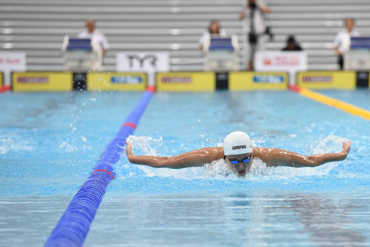 Quah Ting Wen finished  first in the Women's 100m Butterfly final on the third day of the 13th Singapore National Swimming Championships. (Photo © Stefanus Ian/Red Sports)