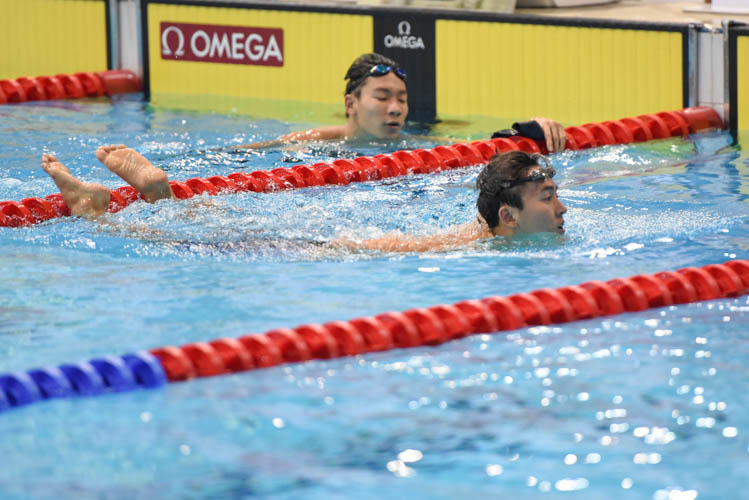 Quah Zheng Wen swimming out after the men's 100m freestyle final. He finished with a time of 50.07s on the second day of the 13th Singapore National Swimming Championship. (Photo © Stefanus Ian/Red Sports)