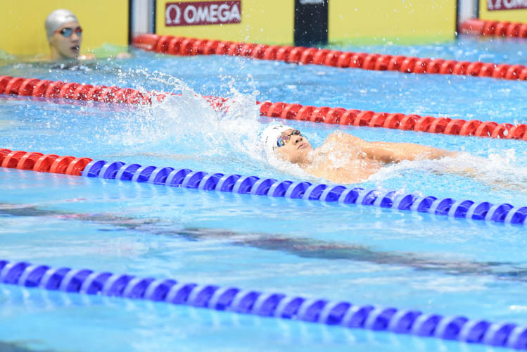 Zachary Tan finishing fourth in the Men's 200m Breaststroke final on the third day of the 13th Singapore National Swimming Championships. (Photo © Stefanus Ian/Red Sports)