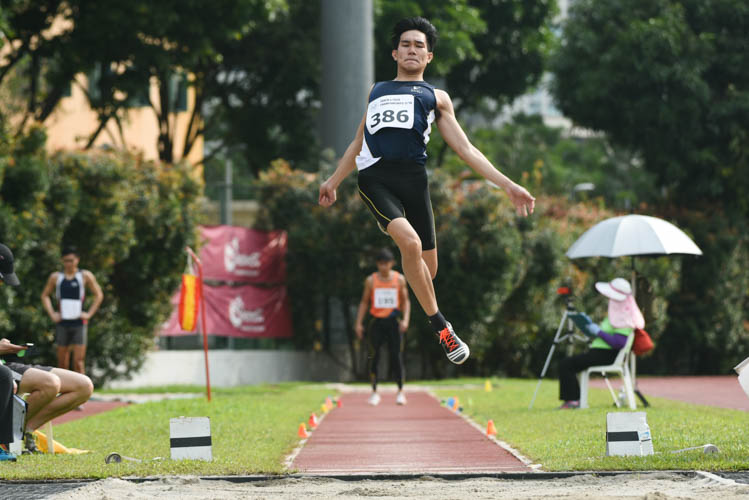 SMU's Jerrel Wang in action during the Men's Long Jump event during the 2018 IVP Track and Field competition. (Photo 12 © Stefanus Ian/Red Sports)