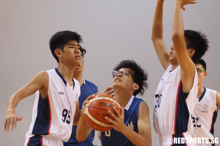 Benedict Too (PCS #6) gets double-teamed in the paint. (Photo 14 © Dylan Chua/Red Sports)