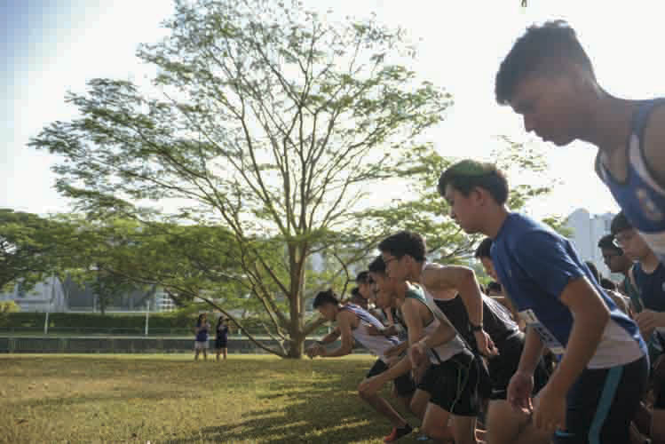 The A Division Boys starting their National Schools Cross Country race. (Photo © Stefanus Ian/Red Sports)