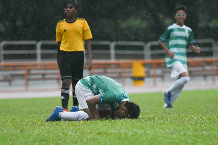 Muhammad Naufal (SJI #4) celebrating his first goal for SJI. (Photo © Stefanus Ian/Red Sports)