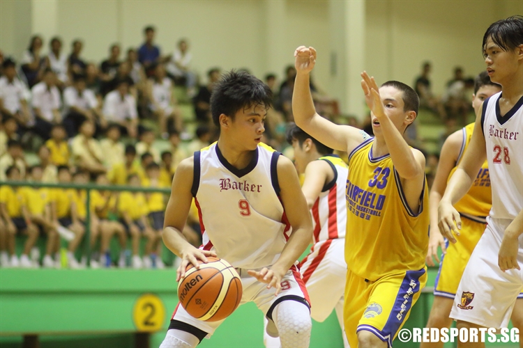 Miguel Cayanan (ACSB #9) grabs the defensive rebound and looks to advance the ball. (Photo 9 © Dylan Chua/Red Sports)
