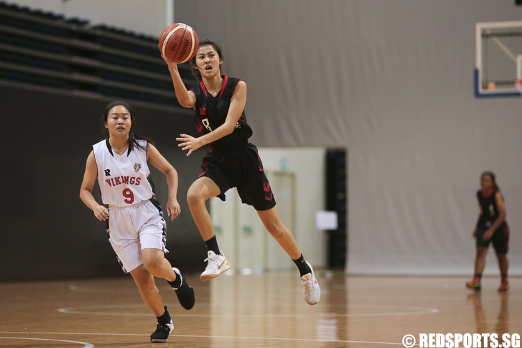 (#8) of Ngee Ann Secondary looks to pass the ball. (Photo © Lee Jian Wei/Red Sports)