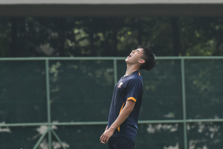 Ryan Ho (ACSI #10) reacting after missing his shot during the match. (Photo © Stefanus Ian/Red Sports)