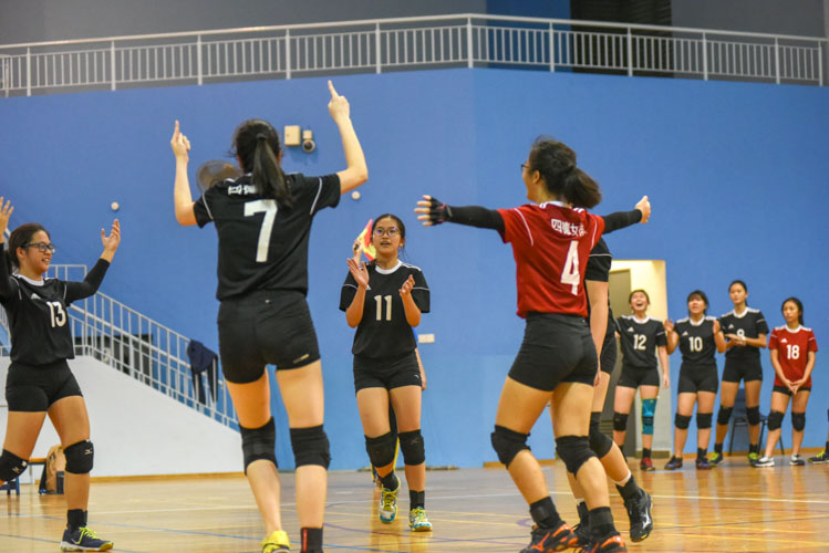 The Cedar team celebrating a point during the match. (Photo © Stefanus Ian/Red Sports)