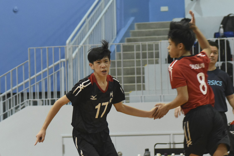 Zong Jin (SQS #17) celebrating a point during the match. (Photo © Stefanus Ian/Red Sports)