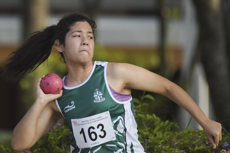Isabella Grasso of St Joseph's Institution (International) finished seventh in the A Division Girls Finals with a final distance of 7.59m. (Photo © Stefanus Ian/Red Sports)