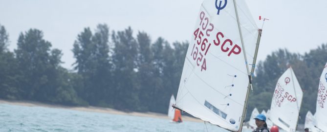 Meghan Tan of Nanyang Girls' High School (#4561) came in first with a score of 16 points in the C Division Girls' Optimist Sailing Championships. (Photo © Stefanus Ian/Red Sports)
