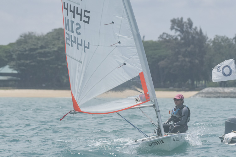Melinda Goh of Nanyang Girls' High School finished second with a score of 14 points in the C Division Byte Girls. (Photo © Stefanus Ian/Red Sports)