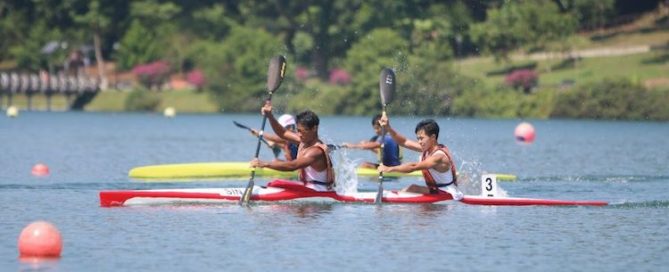 Jovi Jayden Kalaichelvan and Austin Law (NJC) finished 2nd in the A Boys K2 1000m. (Photo 1 by Red Sports reader)
