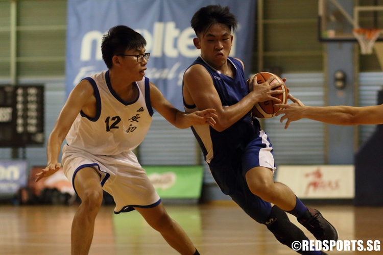 Avner Tan (CJC #79) on a drive to the basket. (Photo 5 © Dylan Chua/Red Sports)