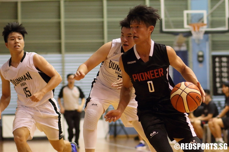 Gregory Chan (PJC #0) beats his defender on a drive to the basket. He finished with 10 points. (Photo 3 © Dylan Chua/Red Sports)