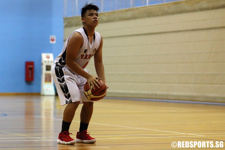 Vincent Gerard Embay Bancod (NV #4) at the free throw line. (Photo 5 © Dylan Chua/Red Sports)