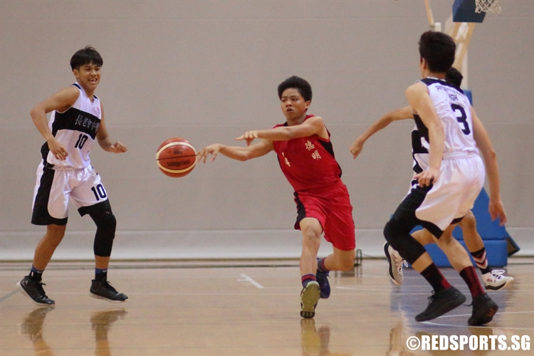 Marquez Joseph Alcantara (DMN #4) snaps a pass to a teammate up-court. (Photo  © Chan Hua Zheng/Red Sports)