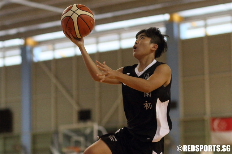 NYJC #6 rises for a lay-up on the break. (Photo 4 © Dylan Chua/Red Sports)