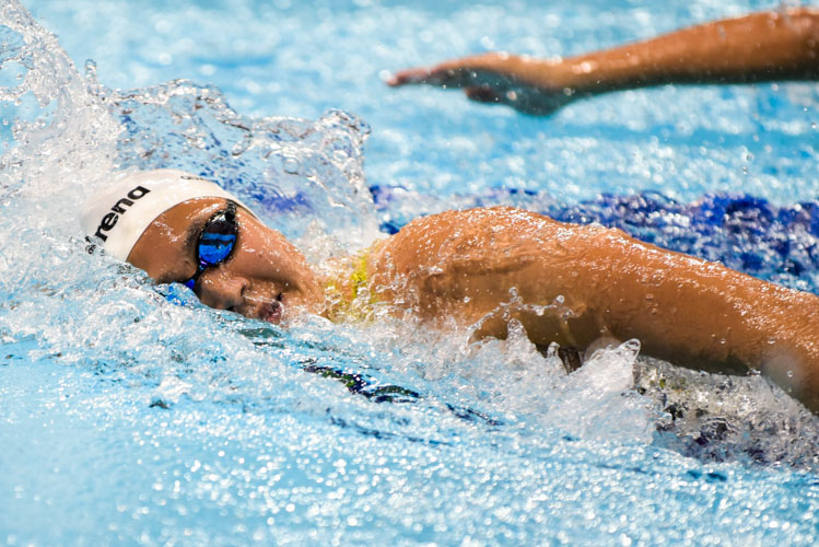 Quah Ting Wen in action during the 100m Freestyle race.