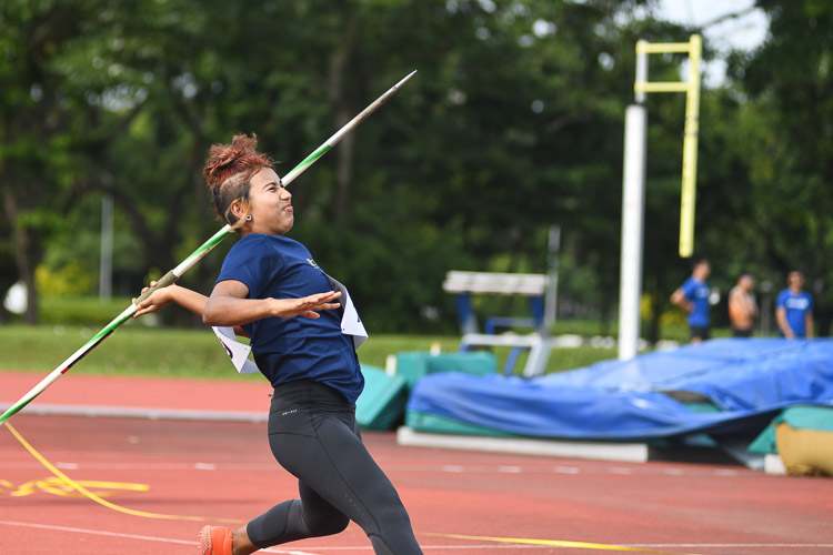 Maya Shanmugaratnam secured the silver medal in the Women's Javelin event with a final distance of 33.08m. (Photo 1 © Stefanus Ian/red Sports)