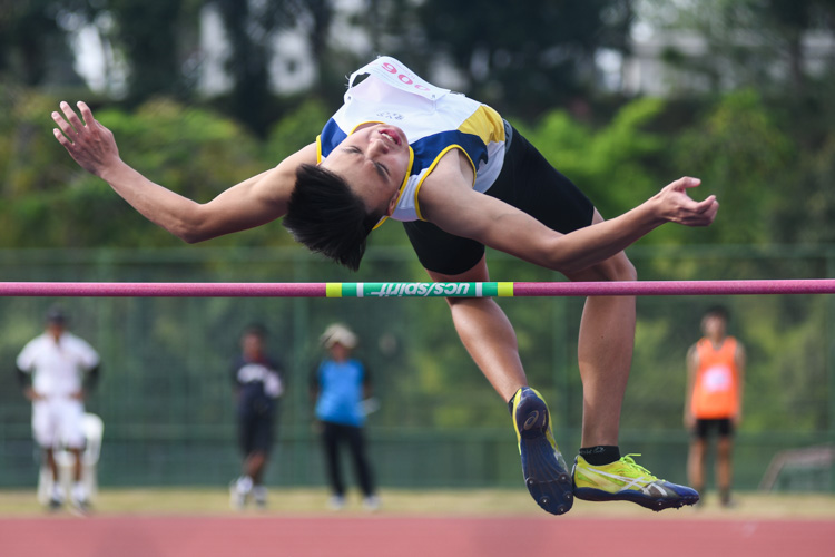 Ng Kai Bin of Catholic High finished ninth with a height of 1.90m. (Photo 1 © Stefanus Ian/Red Sports)