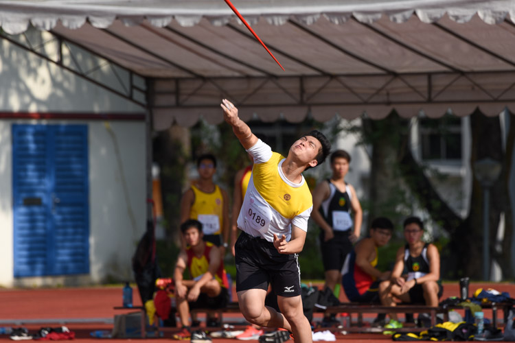 Hur Young Gwan (#189) of VJC came in fifth with a 42.52m throw. (Photo 8 © Iman Hashim/Red Sports)