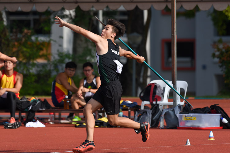Walden Sun (#132) of RI placed fourth with a 44.63m throw. (Photo 7 © Iman Hashim/Red Sports)