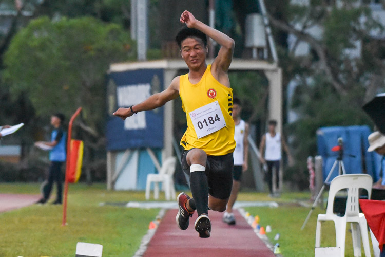 Daniel Christopher Lee of VJC claimed the bronze in the A Division boys' triple jump with a 13.69m leap. (Photo 7 © Iman Hashim/Red Sports)